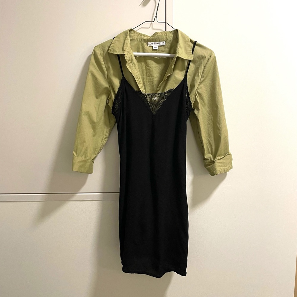 Lace Trim Slip Dress
